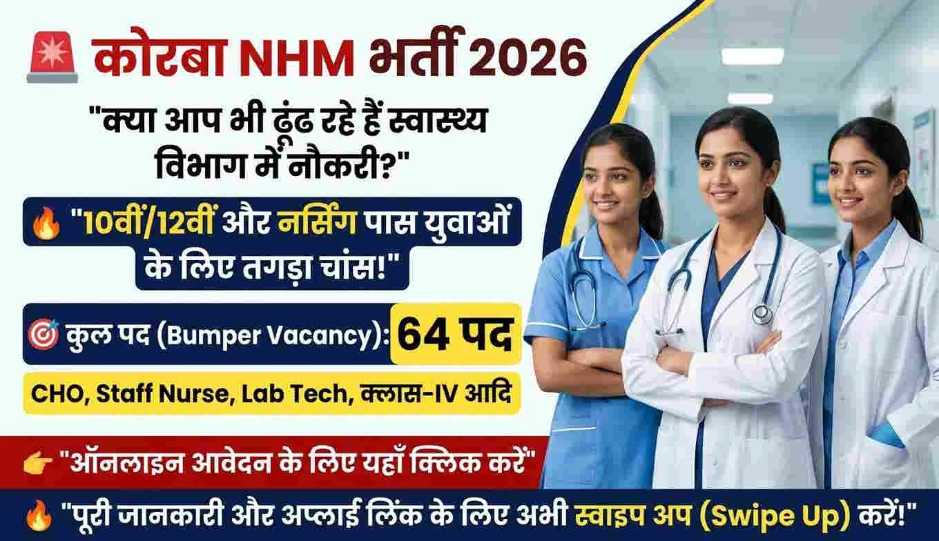 CMHO Korba NHM Recruitment 2026: